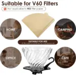 ⁦قمع v60 زجاجي 01⁩ - الصورة ⁦4⁩